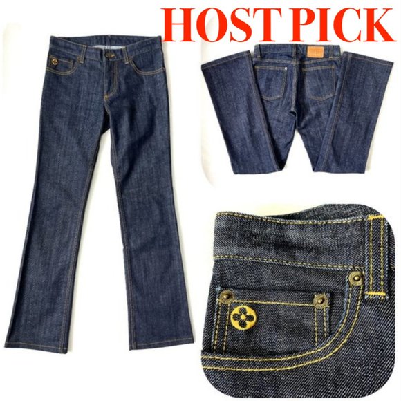 Auc Louis Vuitton Toile denim straight leg jeans